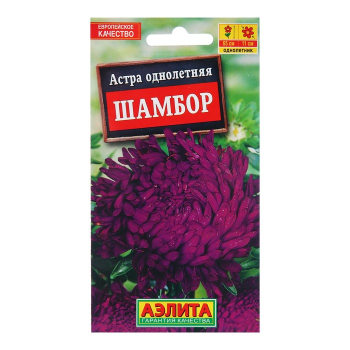 Семена цветов Астра «Шамбор», пионовидная, 0.2 г, однолетник, «Аэлита»