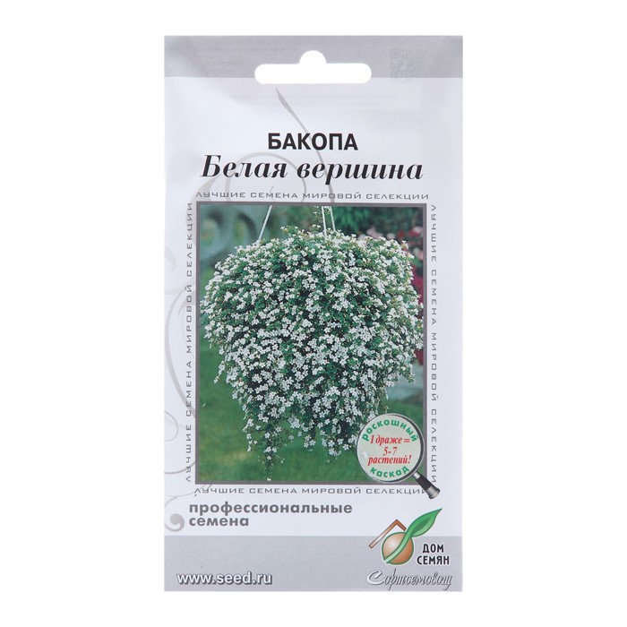 Семена цветов Бакопа «Белая вершина», 3 шт.