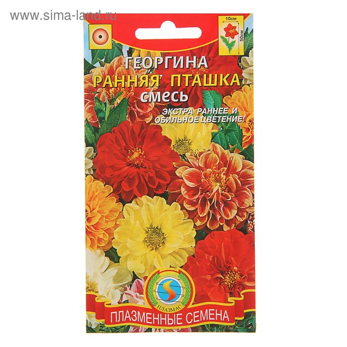 Семена цветов Георгина «Ранняя пташка», смесь, 12 шт., «Плазмас»