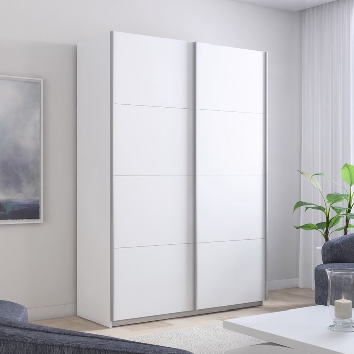 Шкаф - купе «Прайм», 2 двери, 1200×570×2300 мм, цвет белый снег