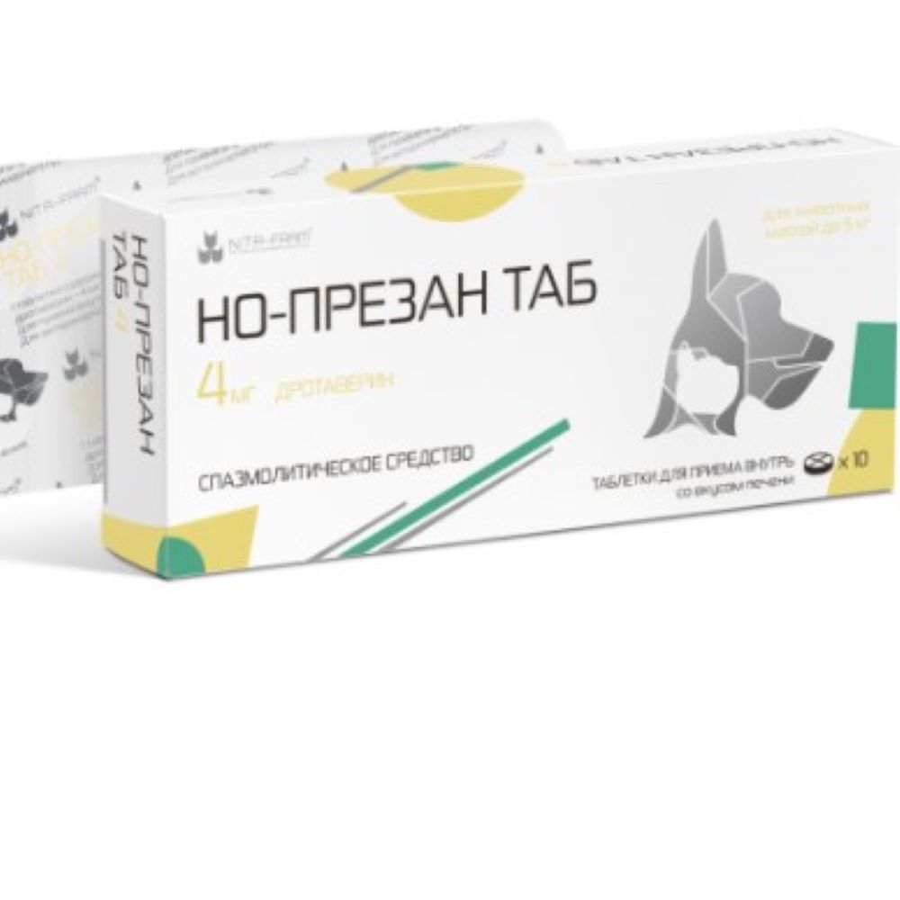 Спазмолитик миотропный НИТА-ФАРМ Но-Презан 4мг, 10таб.