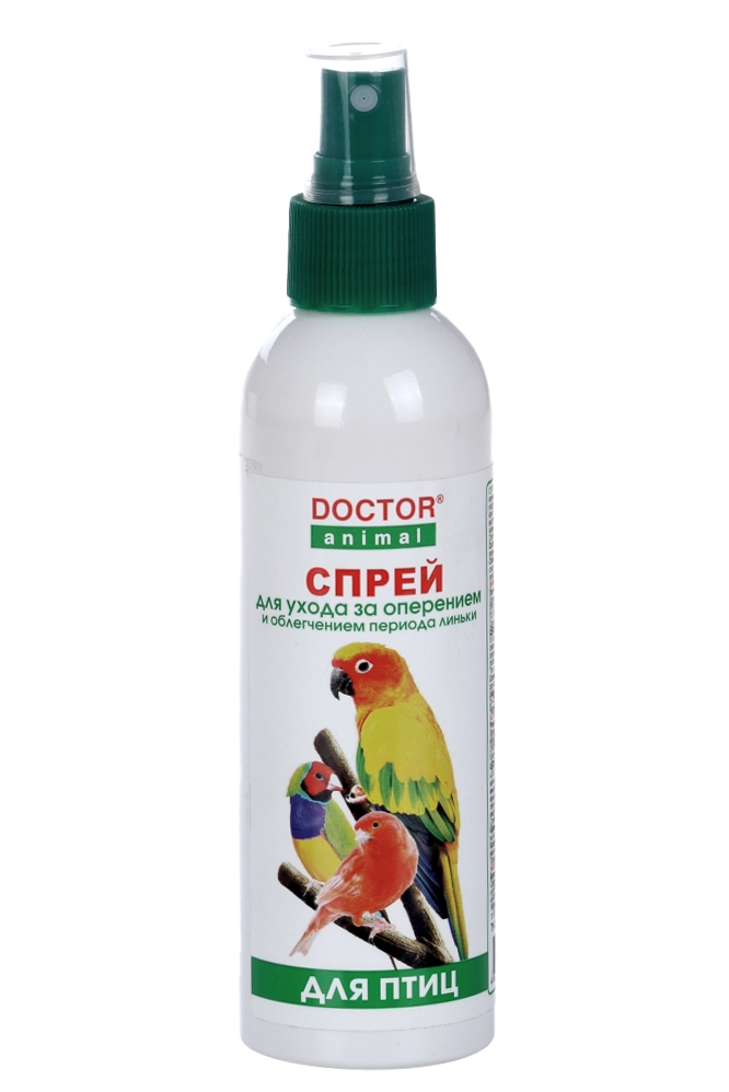 Спрей DOCTOR ANIMAL д/ухода за оперением и облегчением периода линьки (95621) 180 мл