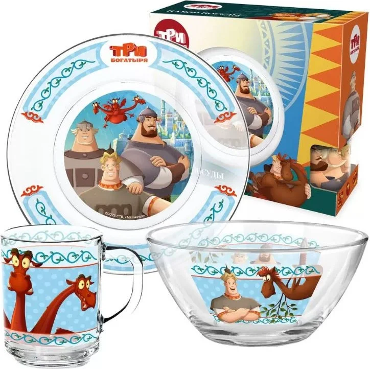 Столовый сервиз ND Play Три Богатыря 310844 (3 предмета)