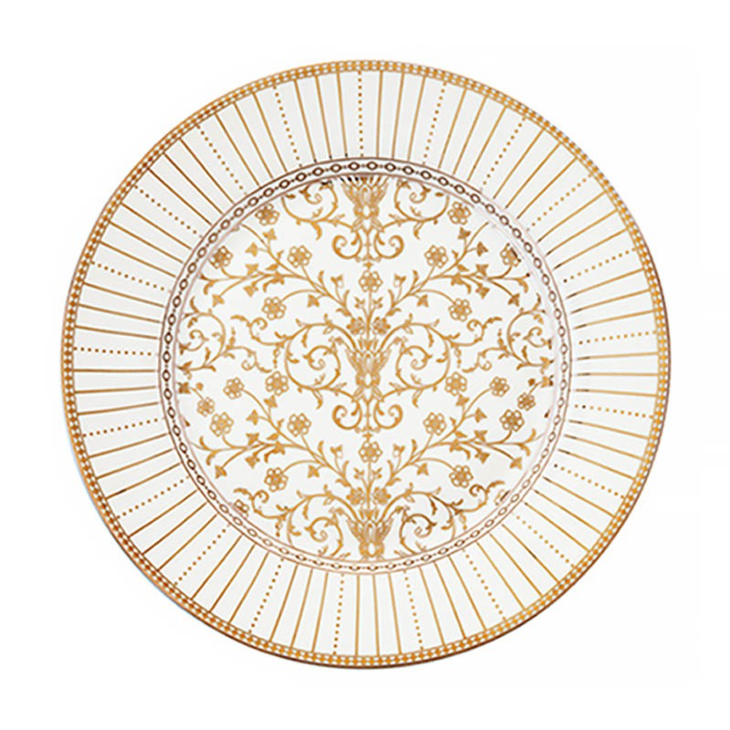 Тарелка закусочная Pozzi Milano 1876 Golden белая 19,5 см