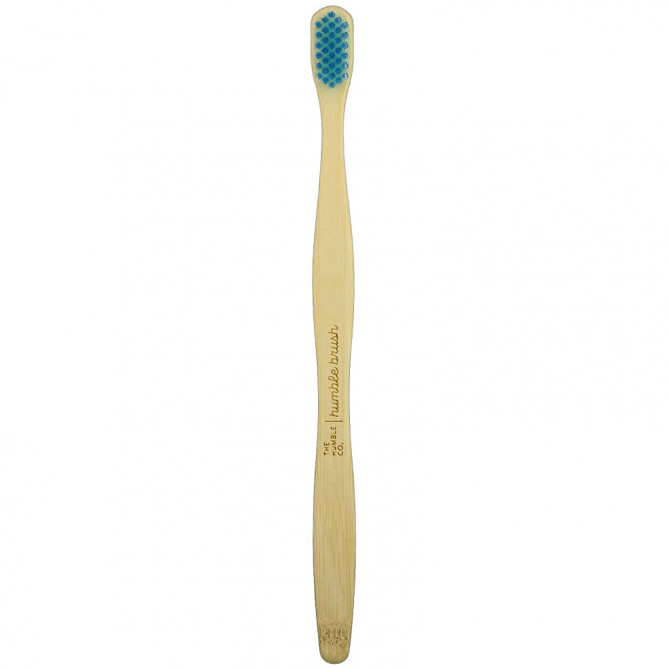 The Humble Co., Humble Bamboo Toothbrush, для взрослых чувствительных людей, синий цвет, 1 зубная щетка
