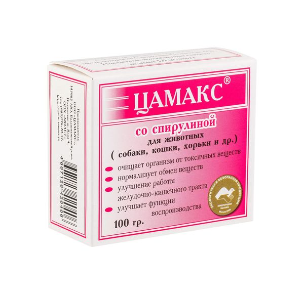 Цамакс для животных со спирулиной 100г