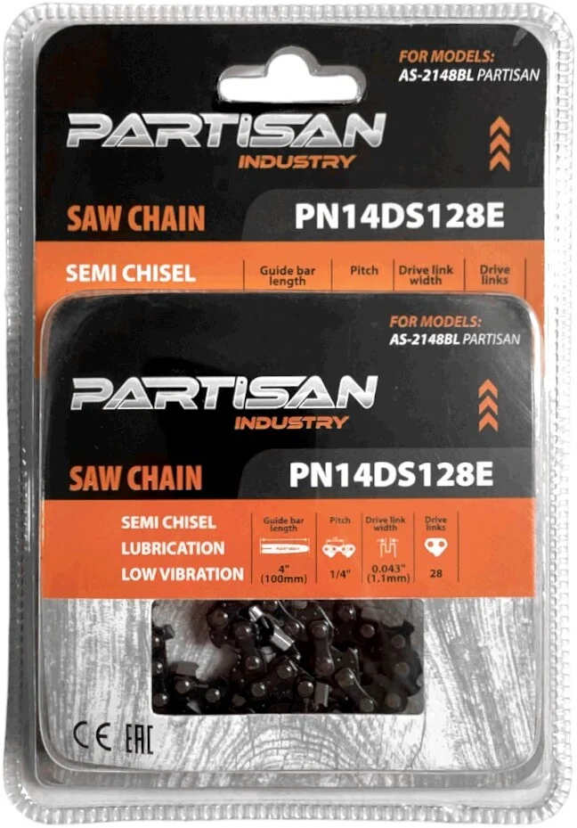 Цепь для пилы Partisan PN14DS128E