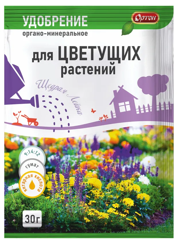 Удобрение Ортон Тукосмесь для цветущих растений, 30 г