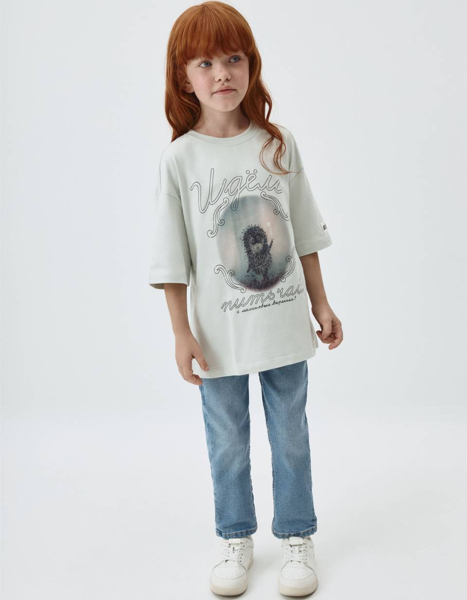 Утепленные джинсы Mom fit для девочек