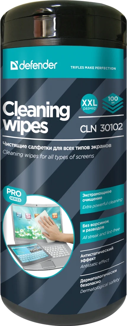 Влажные салфетки Defender CLN 30102 Pro (100 штук)