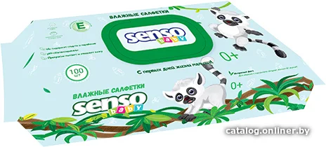 Влажные салфетки Senso Baby Лемур (100 шт)