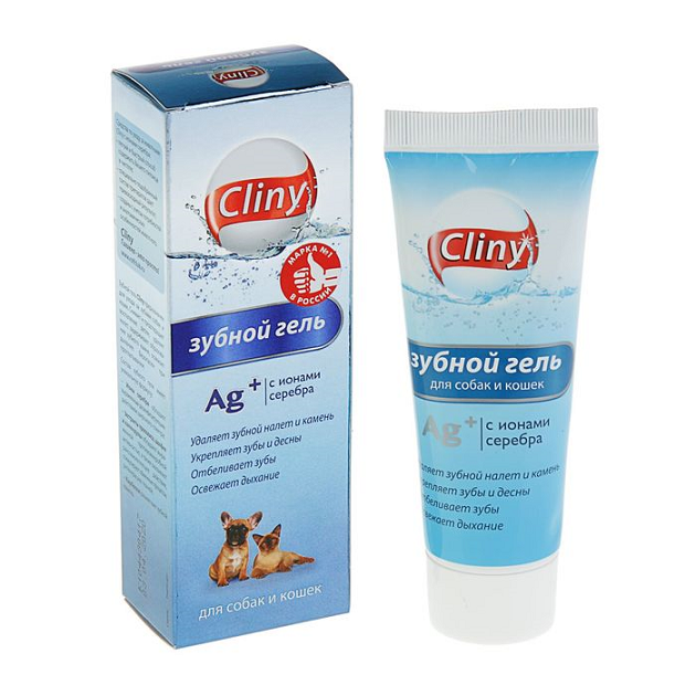 З/гель Cliny 2 в 1 ионны серебра/пантенол д/собак/кошек 75 мл