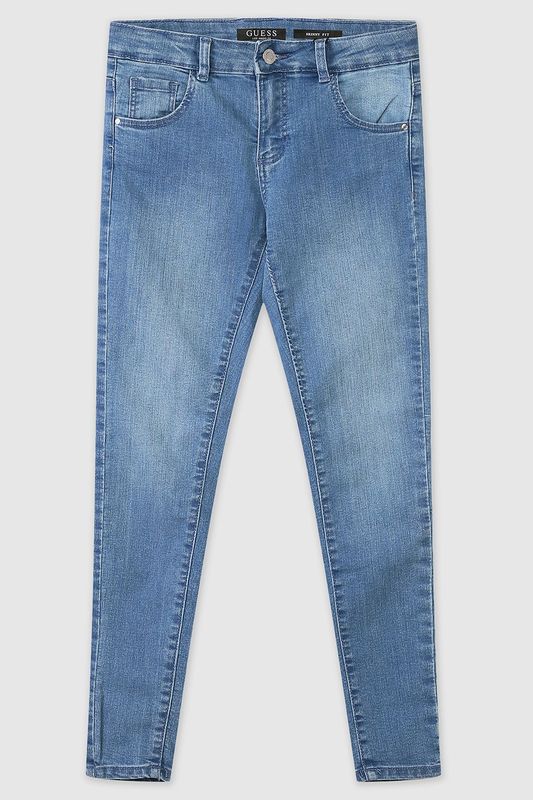 Зауженные джинсы с потертостями Guess